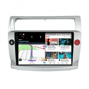Navigatie dedicata cu Android Citroen C4 I 2004 - 2009, 8GB RAM, Radio GPS Dual Zone, Display 2K QLED 9.5" Touchscreen, Internet Wi-Fi si slot SIM 4G, Bluetooth, MirrorLink, USB, Waze 110070
