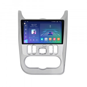 Navigatie dedicata cu Android Dacia Logan I 2008 - 2013, 8GB RAM, Radio GPS Dual Zone, Display 2K QLED 9.5" Touchscreen, Internet Wi-Fi si slot SIM 4G, Bluetooth, MirrorLink, USB