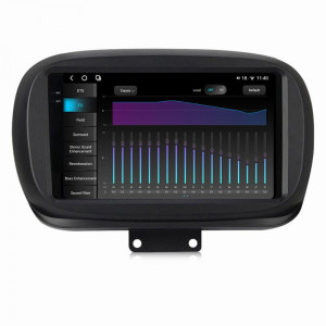 Navigatie dedicata cu Android Fiat 500X dupa 2014, 12GB RAM, Radio GPS Dual Zone, Display 2K QLED 9.5" Touchscreen, Internet Wi-Fi si slot SIM 4G, Bluetooth, MirrorLink, USB, Waze 98170