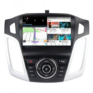 Navigatie dedicata cu Android Ford Focus III 2011 - 2018, 12GB RAM, Radio GPS Dual Zone, Display 2K QLED 9.5" Touchscreen, Internet Wi-Fi si slot SIM 4G, Bluetooth, MirrorLink, USB, Waze 99370