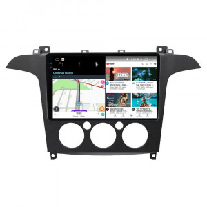 Navigatie dedicata cu Android Ford S-Max I / Galaxy II 2006 - 2015, clima manuala, 8GB RAM, Radio GPS Dual Zone, Display 2K QLED 9.5" Touchscreen, Internet Wi-Fi si slot SIM 4G, Bluetooth, MirrorLink, USB, Waze 110910