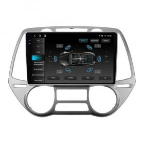 Navigatie dedicata cu Android Hyundai i20 2008 - 2012, clima automata, 12GB RAM, Radio GPS Dual Zone, Display 2K QLED 9.5" Touchscreen, Internet Wi-Fi si slot SIM 4G, Bluetooth, MirrorLink, USB, Waze 99000