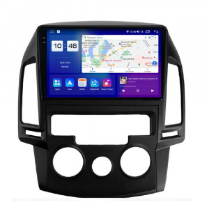 Navigatie dedicata cu Android Hyundai i30 2007 - 2012, clima manuala, 4GB RAM, Radio GPS Dual Zone, Display 2K QLED 9.5" Touchscreen, Internet Wi-Fi si slot SIM 4G, Bluetooth, MirrorLink, USB, Waze 103990