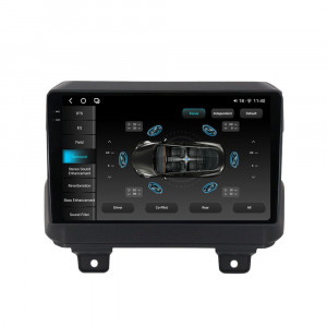 Navigatie dedicata cu Android Jeep Wrangler IV dupa 2018, 12GB RAM, Radio GPS Dual Zone, Display 2K QLED 9.5" Touchscreen, Internet Wi-Fi si slot SIM 4G, Bluetooth, MirrorLink, USB, Waze 99030