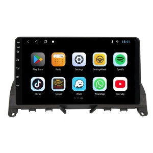Navigatie dedicata cu Android Mercedes C-Class W204 2007 - 2011, 2GB RAM, Radio GPS Dual Zone, Display HD QLED 9" Touchscreen, Internet Wi-Fi si slot SIM 4G, Bluetooth, MirrorLink, USB 100271040