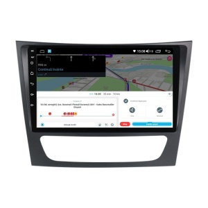 Navigatie dedicata cu Android Mercedes CLS C219 2004 - 2011, 2GB RAM, Radio GPS Dual Zone, Display HD QLED 9" Touchscreen, Internet Wi-Fi si slot SIM 4G, Bluetooth, MirrorLink, USB 100290870