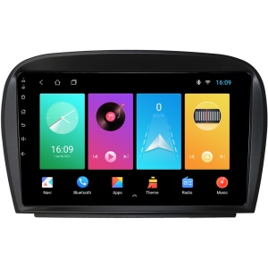 Navigatie dedicata cu Android Mercedes SL R230 2001 - 2012, 1GB RAM, Radio GPS Dual Zone, Display HD IPS 9" Touchscreen, Internet Wi-Fi, Bluetooth, MirrorLink, USB