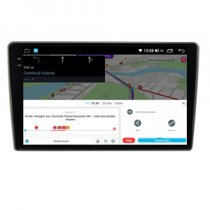 Navigatie dedicata cu Android Nissan Tiida 2004 - 2013, 8GB RAM, Radio GPS Dual Zone, Display 2K QLED 9.5" Touchscreen, Internet Wi-Fi si slot SIM 4G, Bluetooth, MirrorLink, USB, Waze 112670
