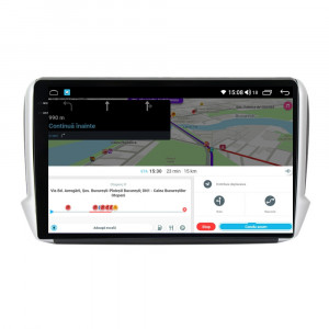 Navigatie dedicata cu Android Peugeot 2008 I 2013 - 2019, 4GB RAM, Radio GPS Dual Zone, Display 2K QLED 10.36" Touchscreen, Internet Wi-Fi si slot SIM 4G, Bluetooth, MirrorLink, USB, Waze 111870