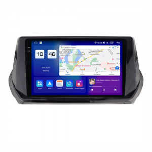 Navigatie dedicata cu Android Peugeot 2008 II dupa 2019, 4GB RAM, Radio GPS Dual Zone, Display 2K QLED 9.5" Touchscreen, Internet Wi-Fi si slot SIM 4G, Bluetooth, MirrorLink, USB, Waze 105820