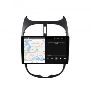 Navigatie dedicata cu Android Peugeot 206 1998 - 2009, 4GB RAM, Radio GPS Dual Zone, Display 2K QLED 9.5" Touchscreen, Internet Wi-Fi si slot SIM 4G, Bluetooth, MirrorLink, USB, Waze 104230