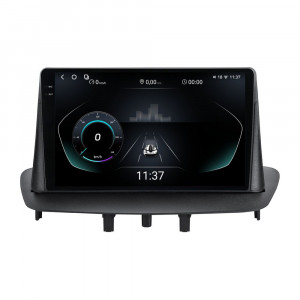 Navigatie dedicata cu Android Renault Megane III 2009 - 2016, 12GB RAM, Radio GPS Dual Zone, Display 2K QLED 9.5" Touchscreen, Internet Wi-Fi si slot SIM 4G, Bluetooth, MirrorLink, USB, Waze 96080