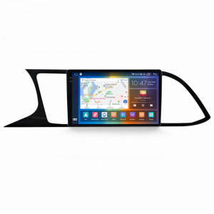 Navigatie dedicata cu Android Seat Leon 5F 2013 - 2020, 4GB RAM, Radio GPS Dual Zone, Display 2K QLED 9.5" Touchscreen, Internet Wi-Fi si slot SIM 4G, Bluetooth, MirrorLink, USB, Waze 104380