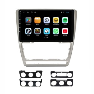 Navigatie dedicata cu Android Skoda Octavia II 2004 - 2013, gri, 1GB RAM, Radio GPS Dual Zone, Display HD IPS 10" Touchscreen, Internet Wi-Fi, Bluetooth, MirrorLink, USB 100480110