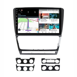 Navigatie dedicata cu Android Skoda Octavia II 2004 - 2013, negru, 2GB RAM, Radio GPS Dual Zone, Display HD QLED 10" Touchscreen, Internet Wi-Fi si slot SIM 4G, Bluetooth, MirrorLink, USB 100271520