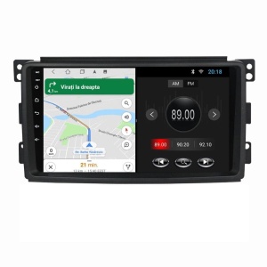 Navigatie dedicata cu Android Smart Fortwo 2007 - 2010, 1GB RAM, Radio GPS Dual Zone, Display HD IPS 9" Touchscreen, Internet Wi-Fi, Bluetooth, MirrorLink, USB 100512120