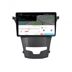 Navigatie dedicata cu Android Ssangyong Korando 2013 - 2019, 8GB RAM, Radio GPS Dual Zone, Display 2K QLED 9.5" Touchscreen, Internet Wi-Fi si slot SIM 4G, Bluetooth, MirrorLink, USB, Waze 112860