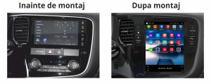 Navigatie dedicata cu Android tip tesla Mitsubishi Outlander III 2012 - 2019, 4GB 57530