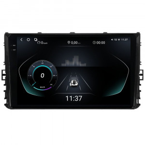Navigatie dedicata cu Android VW Arteon dupa 2017, 12GB RAM, Radio GPS Dual Zone, Display 2K QLED 9.5" Touchscreen, Internet Wi-Fi si slot SIM 4G, Bluetooth, MirrorLink, USB, Waze 97470