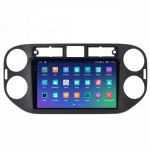 Navigatie dedicata cu Android VW Tiguan I 2012 - 2018, 4GB RAM, Radio GPS Dual Zone, Display 2K QLED 9.5" Touchscreen, Internet Wi-Fi si slot SIM 4G, Bluetooth, MirrorLink, USB, Waze 109050