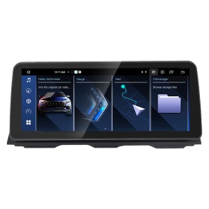 Navigatie dedicata cu Android BMW Seria 5 (F10) 2009 - 2012 cu navigatie CIC, 6GB RAM, Radio GPS Dual Zone, Display QLED 12.3" Touchscreen, Internet Wi-Fi si slot SIM 4G, Bluetooth, MirrorLink, USB