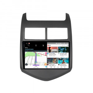 Navigatie dedicata cu Android Chevrolet Aveo 2011 - 2014, 12GB RAM, Radio GPS Dual Zone, Display 2K QLED 9.5" Touchscreen, Internet Wi-Fi si slot SIM 4G, Bluetooth, MirrorLink, USB, Waze 99351