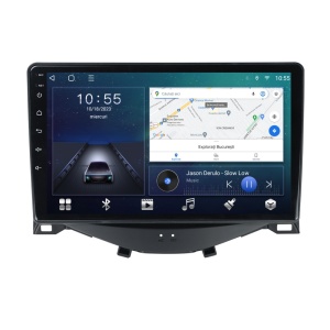 Navigatie dedicata cu Android Citroen C1 II 2014 - 2022, 2GB RAM, Radio GPS Dual Zone, Display HD QLED 9" Touchscreen, Internet Wi-Fi si slot SIM 4G, Bluetooth, MirrorLink, USB