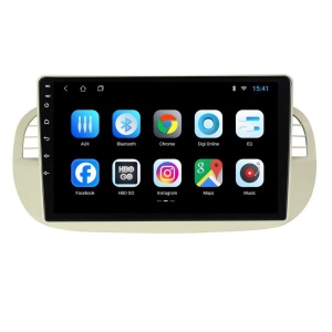 Navigatie dedicata cu Android Fiat 500 2007 - 2015, gri, 1GB RAM, Radio GPS Dual Zone, Display HD IPS 9" Touchscreen, Internet Wi-Fi, Bluetooth, MirrorLink, USB 100486401