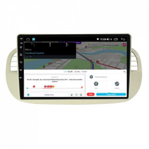 Navigatie dedicata cu Android Fiat 500 2007 - 2015, gri, 6GB 30911