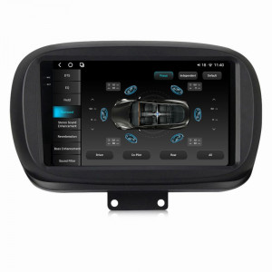 Navigatie dedicata cu Android Fiat 500X dupa 2014, 12GB RAM, Radio GPS Dual Zone, Display 2K QLED 9.5" Touchscreen, Internet Wi-Fi si slot SIM 4G, Bluetooth, MirrorLink, USB, Waze 98171