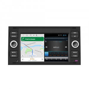 Navigatie dedicata cu Android Ford Fiesta V 2005 - 2008, negru, 2GB RAM, Radio GPS Dual Zone, Display HD IPS 7" Touchscreen, Internet Wi-Fi, Bluetooth, MirrorLink, USB, Waze 101331