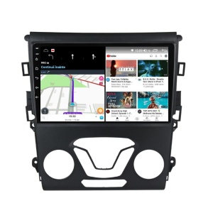 Navigatie dedicata cu Android Ford Mondeo V dupa 2014 fara navigatie originala, 4GB RAM, Radio GPS Dual Zone, Display HD QLED 9" Touchscreen, Internet Wi-Fi si slot SIM 4G, Bluetooth, MirrorLink, USB 100268241