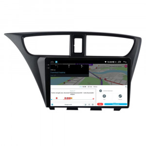 Navigatie dedicata cu Android Honda Civic IX Hatchback 2011 - 2015, 4GB RAM, Radio GPS Dual Zone, Display 2K QLED 9.5" Touchscreen, Internet Wi-Fi si slot SIM 4G, Bluetooth, MirrorLink, USB, Waze 112061