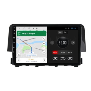 Navigatie dedicata cu Android Honda Civic X 2015 - 2021, 2GB RAM, Radio GPS Dual Zone, Display HD IPS 9" Touchscreen, Internet Wi-Fi, Bluetooth, MirrorLink, USB 100528341