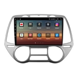 Navigatie dedicata cu Android Hyundai i20 2008 - 2012, clima automata, 4GB RAM, Radio GPS Dual Zone, Display HD QLED 9" Touchscreen, Internet Wi-Fi si slot SIM 4G, Bluetooth, MirrorLink, USB 100256151