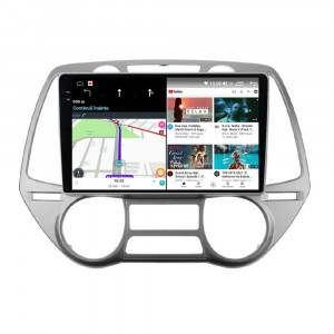 Navigatie dedicata cu Android Hyundai i20 2008 - 2012, clima automata, 8GB RAM, Radio GPS Dual Zone, Display 2K QLED 9.5" Touchscreen, Internet Wi-Fi si slot SIM 4G, Bluetooth, MirrorLink, USB, Waze 111411