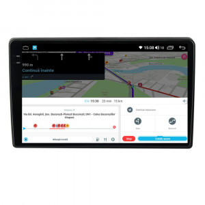 Navigatie dedicata cu Android Hyundai i40 2012 - 2020, 4GB RAM, Radio GPS Dual Zone, Display 2K QLED 9.5" Touchscreen, Internet Wi-Fi si slot SIM 4G, Bluetooth, MirrorLink, USB, Waze 111931