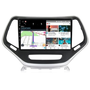 Navigatie dedicata cu Android Jeep Cherokee V 2014 - 2019, 4GB RAM, Radio GPS Dual Zone, Display HD QLED 10" Touchscreen, Internet Wi-Fi si slot SIM 4G, Bluetooth, MirrorLink, USB 100269321