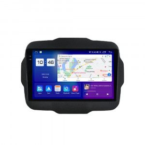 Navigatie dedicata cu Android Jeep Renegade dupa 2014, 4GB RAM, Radio GPS Dual Zone, Display 2K QLED 9.5" Touchscreen, Internet Wi-Fi si slot SIM 4G, Bluetooth, MirrorLink, USB, Waze 104531