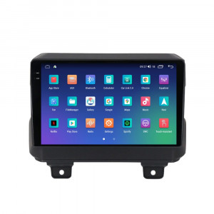 Navigatie dedicata cu Android Jeep Wrangler IV dupa 2018, 4GB RAM, Radio GPS Dual Zone, Display 2K QLED 9.5" Touchscreen, Internet Wi-Fi si slot SIM 4G, Bluetooth, MirrorLink, USB, Waze 109701