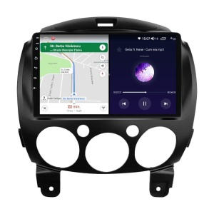 Navigatie dedicata cu Android Mazda 2 2007 - 2014, 4GB RAM, Radio GPS Dual Zone, Display HD QLED 9" Touchscreen, Internet Wi-Fi si slot SIM 4G, Bluetooth, MirrorLink, USB 100289601