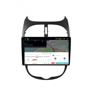 Navigatie dedicata cu Android Peugeot 206 1998 - 2009, 4GB RAM, Radio GPS Dual Zone, Display 2K QLED 9.5" Touchscreen, Internet Wi-Fi si slot SIM 4G, Bluetooth, MirrorLink, USB, Waze 111861