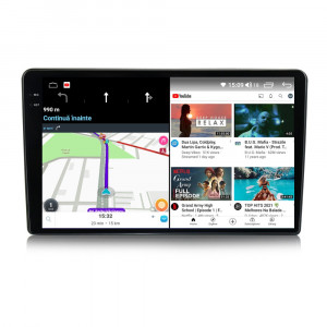 Navigatie dedicata cu Android Peugeot 308 II 2013 - 2021, 4GB RAM, Radio GPS Dual Zone, Display 2K QLED 9.5" Touchscreen, Internet Wi-Fi si slot SIM 4G, Bluetooth, MirrorLink, USB, Waze 108991