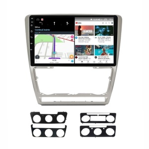 Navigatie dedicata cu Android Skoda Octavia II 2004 - 2013, gri, 2GB RAM, Radio GPS Dual Zone, Display HD QLED 10" Touchscreen, Internet Wi-Fi si slot SIM 4G, Bluetooth, MirrorLink, USB 100271511