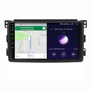 Navigatie dedicata cu Android Smart Fortwo 2007 - 2010, 4GB RAM, Radio GPS Dual Zone, Display HD QLED 9" Touchscreen, Internet Wi-Fi si slot SIM 4G, Bluetooth, MirrorLink, USB 100267821