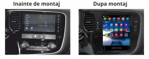 Navigatie dedicata cu Android tip tesla Mitsubishi Outlander III 2012 - 2019, 8GB RAM, Radio GPS Dual Zone, Touchscreen IPS 9.7" HD, Internet Wi-Fi si slot SIM 4G, Bluetooth, MirrorLink, USB 100007851