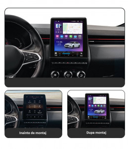 Navigatie dedicata cu Android tip tesla Renault Clio V dupa 2019, 2GB RAM, Radio GPS Dual Zone, Touchscreen IPS 9.7" HD, Internet Wi-Fi, Bluetooth, MirrorLink, USB, Waze 99941