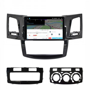 Navigatie dedicata cu Android Toyota Hilux VII 2004 - 2015, 4GB RAM, Radio GPS Dual Zone, Display 2K QLED 9.5" Touchscreen, Internet Wi-Fi si slot SIM 4G, Bluetooth, MirrorLink, USB, Waze 111911