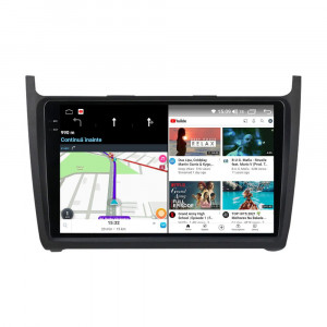 Navigatie dedicata cu Android VW Polo 6R 2009 - 2018, 12GB RAM, Radio GPS Dual Zone, Display 2K QLED 9.5" Touchscreen, Internet Wi-Fi si slot SIM 4G, Bluetooth, MirrorLink, USB, Waze 99501