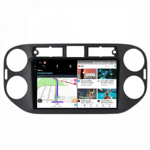 Navigatie dedicata cu Android VW Tiguan I 2012 - 2018, 4GB RAM, Radio GPS Dual Zone, Display 2K QLED 9.5" Touchscreen, Internet Wi-Fi si slot SIM 4G, Bluetooth, MirrorLink, USB, Waze 109051